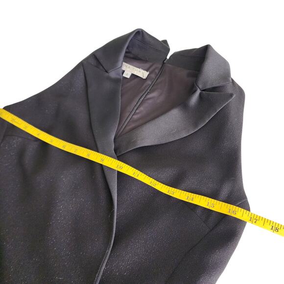 Trina Turk Womens Sleeveless Glitter Jumpsuit Size 4 Black Metallic Straight Leg - Picture 10 of 13